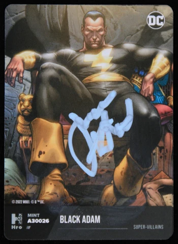 2022 Jackson Bostwick Signed HRO Black Adam Card (JSA / Bostwick LOA) Cover