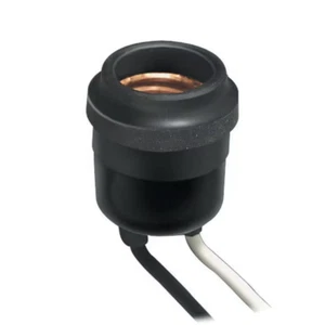 Weatherproof Socket Adapter,  Black Incandescent Medium Base, 660 Watt - Picture 1 of 12