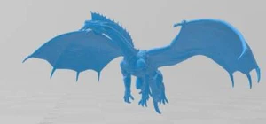 Adult Silver Dragon Metallic Mini - DND - Pathfinder - Dungeons & Dragons - RPG - Picture 1 of 4