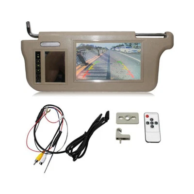 7Inch Car Left Right Sun Visor Rear View Mirror Screen Monitor 2 Channel Video - Image 1 of 4