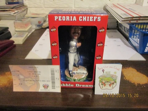 Peoria Chiefs Rafael Palmeiro 2003 SGA NIB Bobblehead Cover