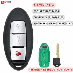 for Nissan Rogue 2014 2015 2016 3Button Smart Remote Key Fob S180144105 Unlocked - Imagen 1 de 5