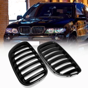 2004 2005 2006 For BMW X5 E53 Sport LCI Front Kidney Grill Grille Matte Black - Foto 1 di 6