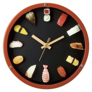 Sushi Clock Japanese food sample craftsman 12 nigiri-sushi made in Japan NEW - Picture 1 of 6
