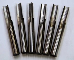6 Pcs. Atrax 1/2" 1FLT Straight Flute Profiling,End Cut Carbide CNC Router Bits - Bild 1 von 4