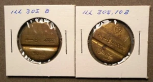 A995 2-Telephone Tokens: Goetz B; Ill 305-B + Ill 305.10B - Picture 1 of 2