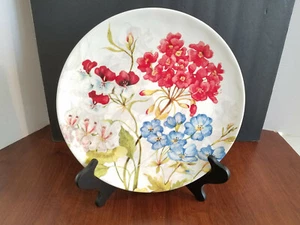 Plato para servir de cerámica Pier One 1 Imports multicolor floral 11" redondo - Imagen 1 de 5