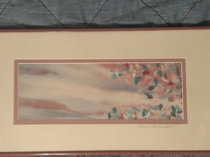 Fabric Collage Multi-Colored Framed & Signed Marcia Aasmundstad - Picture 1 of 2