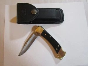 (U.S.A. BUCK) #110--"FOLDING-HUNTER-KNIFE" W/LEATHER SHEATH (NO-BOX) - Picture 1 of 7