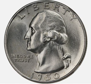 1950-S/D VERY RARE ERROR Washington Quarter PCGS AU53 + CAC Superb Eye Appeal - Picture 1 of 7