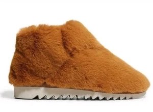 Rag & Bone Eira Faux Fur Bootie Slipper EU 36 US 6 Camel Brown - Picture 1 of 7