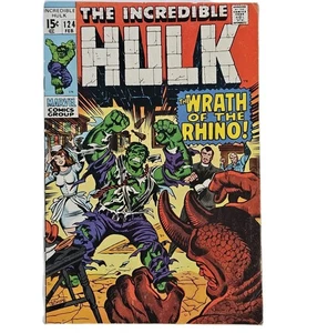 L'INCREDIBILE HULK #124 fumetto Marvel 1970 VG+ 4,5 vintage età del bronzo Avengers  - Foto 1 di 9