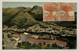 Hotel Quito Postkarte Ecuador Anden 1962 Luftpost Vulkan Galeras Briefmarke - Bild 1 von 2