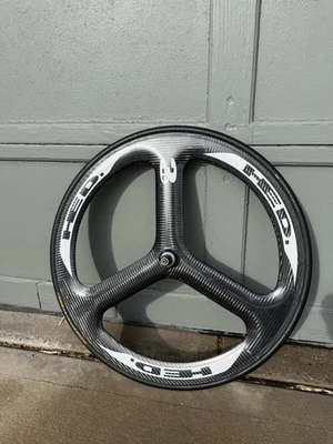 Rueda Trasera HED 3C Tri Radios Tubular Continental Contrarreloj Triatlón Aero Foto 1 de 2