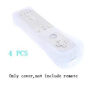 Lot of 4 Silicone Skin Case Cover For Nintendo Wii Remote Controller 5Z - Picture 1 of 3