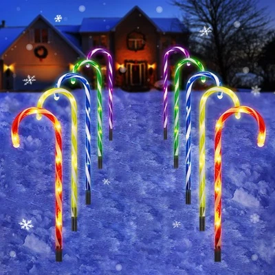 Outdoor Christmas Lights 10 Pack 21 in 60 LEDs Waterproof 8 Modes - Image 1 of 4