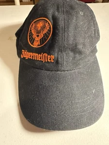 Vintage 90er Jägermeister Papa Mütze bestickt schwarz/orange verstellbar Cap - Bild 1 von 3