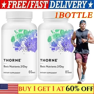 Thorne Basic Nutrients 2/Day - Overall Health - Vitamins, Minerals, Calcium - Picture 1 of 9