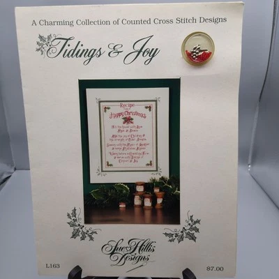 Vintage Cross Stitch Patterns, Tidings and Joy L163, Sue Hillis Designs 1998 - Image 1 of 2