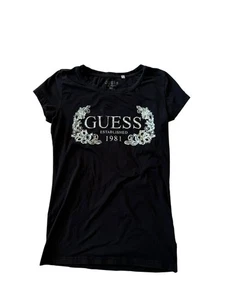 Guess 1981 Los Angeles T Shirt Black Women’s Size Medium Good Condition - Picture 1 of 10