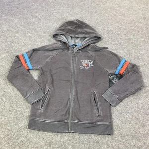 Oklahoma City Thunder Hoodie Womens Small Gray NBA Basketball Full Zip Fleece - Picture 1 of 16