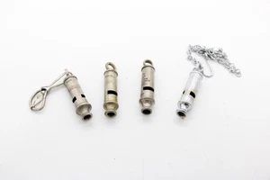 F x4 Vintage Whistles inc, 1953 Military J.Hudson, City Police, Metropolitan etc - Picture 1 of 7