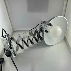 Vintage IKEA Semester Scissor Wall Lamp MCM Chrome Plug-In Adjustable Sconce - Picture 1 of 9
