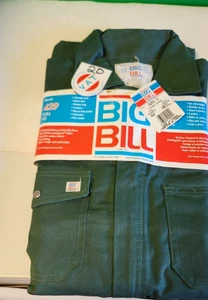 Vintage Big Bill Model 429 Size 42 Regular Coveralls Green Jumpsuit Mechanics - Picture 1 of 6