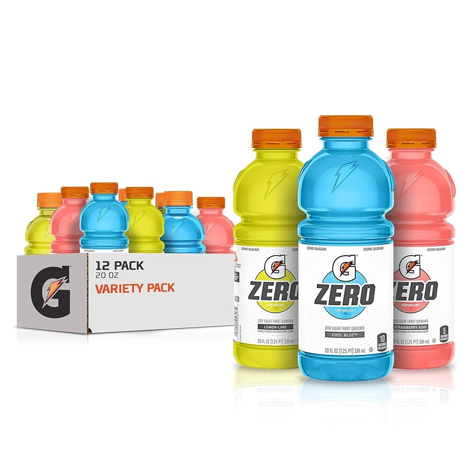 Gatorade G Zero Thirst Quencher Energy Drink - Pack of 8