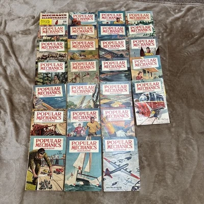VTG POPULAR MECHANICS MAGAZINE LOT OF 25 Issues 1946-51 LOOK GREAT LOT - Image 1 of 4