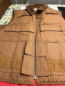 Walls Duck Canvas Brown Hunting Vest Regular Fowl Fishing Master Made Sz L ~ USA - Picture 1 of 15