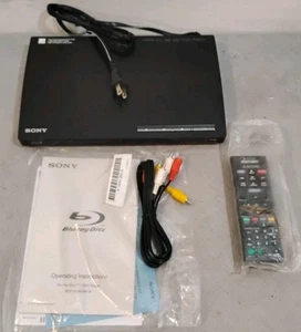 Reproductor Blu-ray de alta definición Sony BDP-S185 con manual y control remoto (sin caja) sin usar  - Imagen 1 de 4