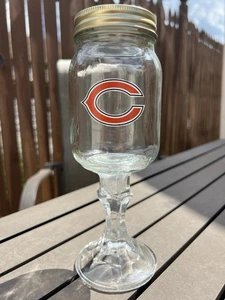 Chicago Bears neues Einmachglas Typ Glas mit Stiel und Deckel schwer zu finden - Bild 1 von 10