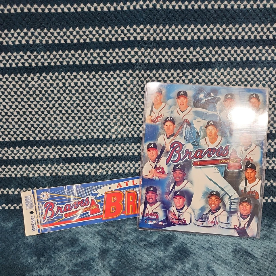 Vintage 1999 Rare Atlanta Braves 2 Items - Image 1 of 4