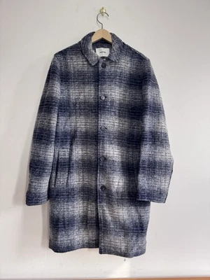 Kestin Edinburgh Overcoat Navy Check Italian Wool Size M Made in UK - Image 1 of 4