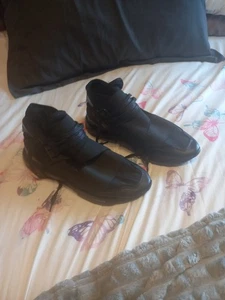 YOHJI YAMAMOTO BLACK TRAINERS SIZE UK 8 COMFORTABLE LACE SPORT RUNNING CASUAL - Picture 1 of 23