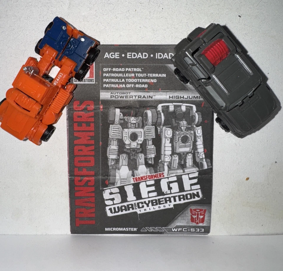 Transformers Powertrain & Highjump Siege Micromasters Off-Road Patrol 100% Foto 1 de 4