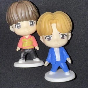 Lot of 2 BTS 2025 McDonalds Suga & J-Hope TINY TAN Happy Meal Toys Loose - Foto 1 di 5