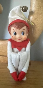 Vintage Elfe Puppe Knieumarmung 60er Jahre. Made In Japan. Weihnachten Filz Pixie Spielzeug - Bild 1 von 5