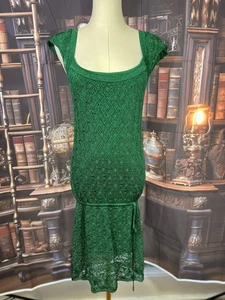 BCBG GIRLS Lace Overlay Green Dress Size L – Fits Women’s Small/S - Picture 1 of 8