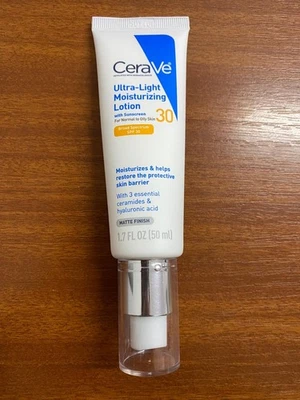 Loción hidratante ultra ligera CeraVe FPS 30 piel normal a grasa 1,7 oz SIN CAJA Foto 1 de 2