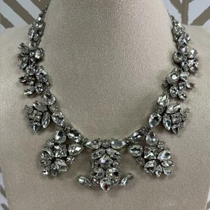 Ann Taylor Crystal Rhinestone Statement Necklace - Picture 1 of 4