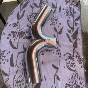 4" O.D.  Y Tube Aluminum, 180 Degree Mandrel 6" Legs, 110 Degree Leg Angle - Picture 1 of 15