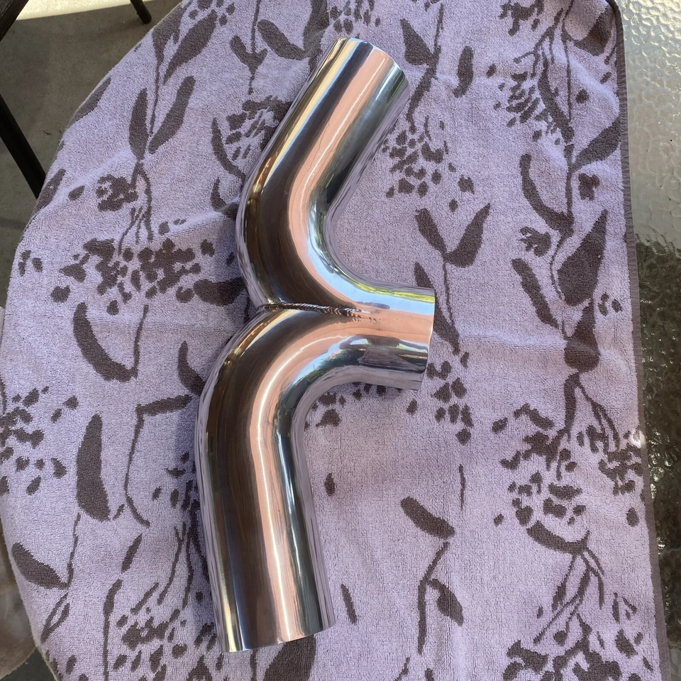 4" O.D.  Tubo Y Aluminio, Mandril 180 Grados 6" Patas, 110 Grados Ángulo Pata Foto 1 de 4