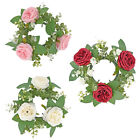 Artificial Rose Candle Rings for Wedding Table Decor (3 Pcs)-SP