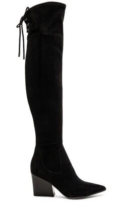 Kendall + Skylie Talla 8 Negro Sobre la Rodilla Botas 3” Bloque/Cuña Tacones Casi Nuevas Foto 1 de 4