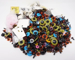 Großes Konvolut runde Kunststoff Teddybär Augen verschiedene Größen und Farben - Bild 1 von 7