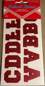 Simplicity SCHOOL SPIRIT 1-1/4” Iron-On Transfer Letters - RED - 40 pcs - Picture 1 of 2