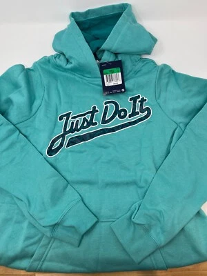 Moletom com capuz Nike meninas cor azul Just Do it NOVO com etiqueta #806305-390 - Imagem 1 de 4