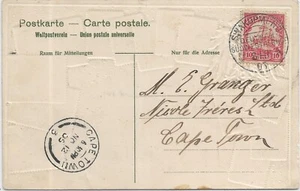 1905 Swankopmund, German South West Africa to Cape Town, South Africa (HS1307) - Picture 1 of 2